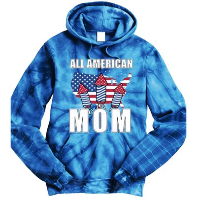 4th Of July Accessoires All American Mom Gift Tie Dye Hoodie