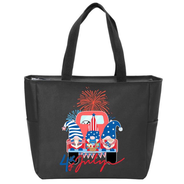 4th Of July Gnome Celebration Zip Tote Bag