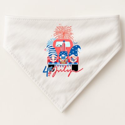 4th Of July Gnome Celebration USA-Made Doggie Bandana
