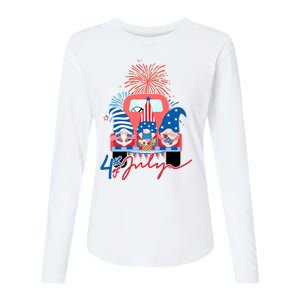 4th Of July Gnome Celebration Womens Cotton Relaxed Long Sleeve T-Shirt