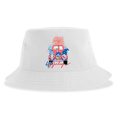 4th Of July Gnome Celebration Sustainable Bucket Hat