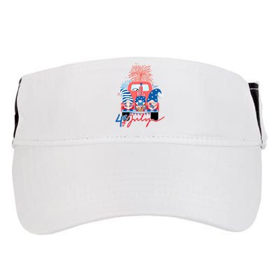 4th Of July Gnome Celebration Adult Drive Performance Visor