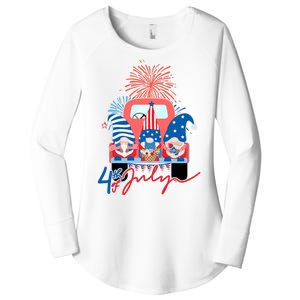 4th Of July Gnome Celebration Women's Perfect Tri Tunic Long Sleeve Shirt