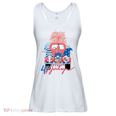 4th Of July Gnome Celebration Ladies Essential Flowy Tank