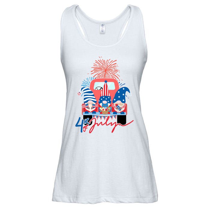 4th Of July Gnome Celebration Ladies Essential Flowy Tank