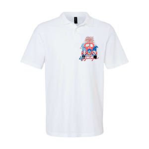 4th Of July Gnome Celebration Softstyle Adult Sport Polo