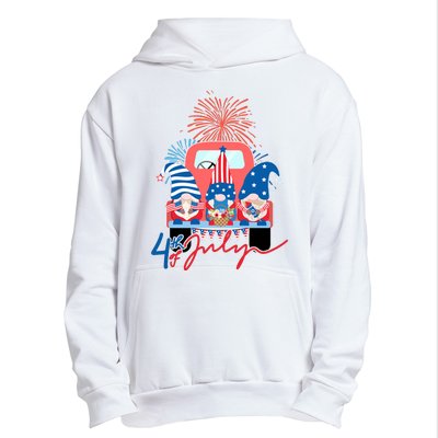 4th Of July Gnome Celebration Urban Pullover Hoodie