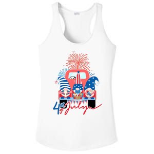 4th Of July Gnome Celebration Ladies PosiCharge Competitor Racerback Tank