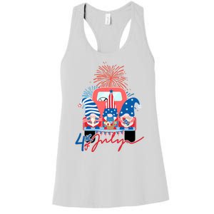 4th Of July Gnome Celebration Women's Racerback Tank