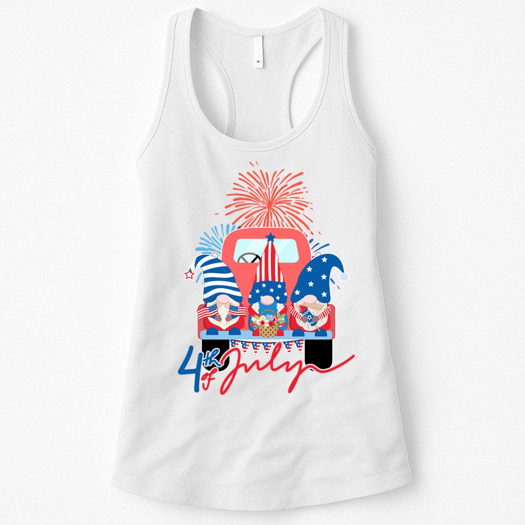 4th Of July Gnome Celebration Womens Tank Top