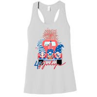 4th Of July Gnome Celebration Women's Racerback Tank