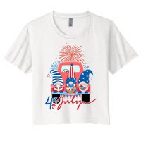 4th Of July Gnome Celebration Women's Crop Top Tee