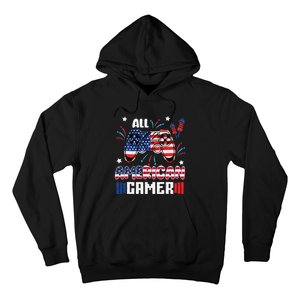 4th Of July All American Gamer Flag Hoodie