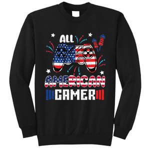 4th Of July All American Gamer Flag Sweatshirt