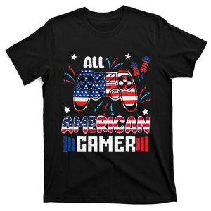 4th Of July All American Gamer Flag T-Shirt