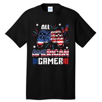 4th Of July All American Gamer Flag Tall T-Shirt