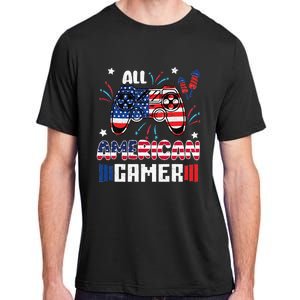 4th Of July All American Gamer Flag Adult ChromaSoft Performance T-Shirt