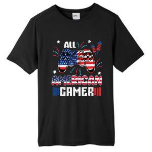 4th Of July All American Gamer Flag Tall Fusion ChromaSoft Performance T-Shirt