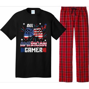 4th Of July All American Gamer Flag Pajama Set