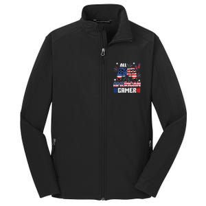 4th Of July All American Gamer Flag Core Soft Shell Jacket