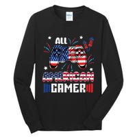 4th Of July All American Gamer Flag Tall Long Sleeve T-Shirt