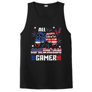 4th Of July All American Gamer Flag PosiCharge Competitor Tank