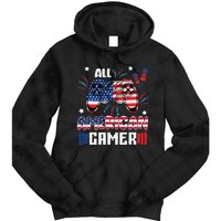 4th Of July All American Gamer Flag Tie Dye Hoodie