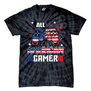 4th Of July All American Gamer Flag Tie-Dye T-Shirt