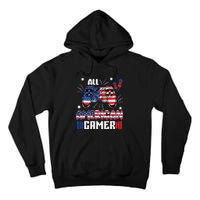 4th Of July All American Gamer Flag Tall Hoodie