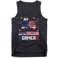 4th Of July All American Gamer Flag Tank Top