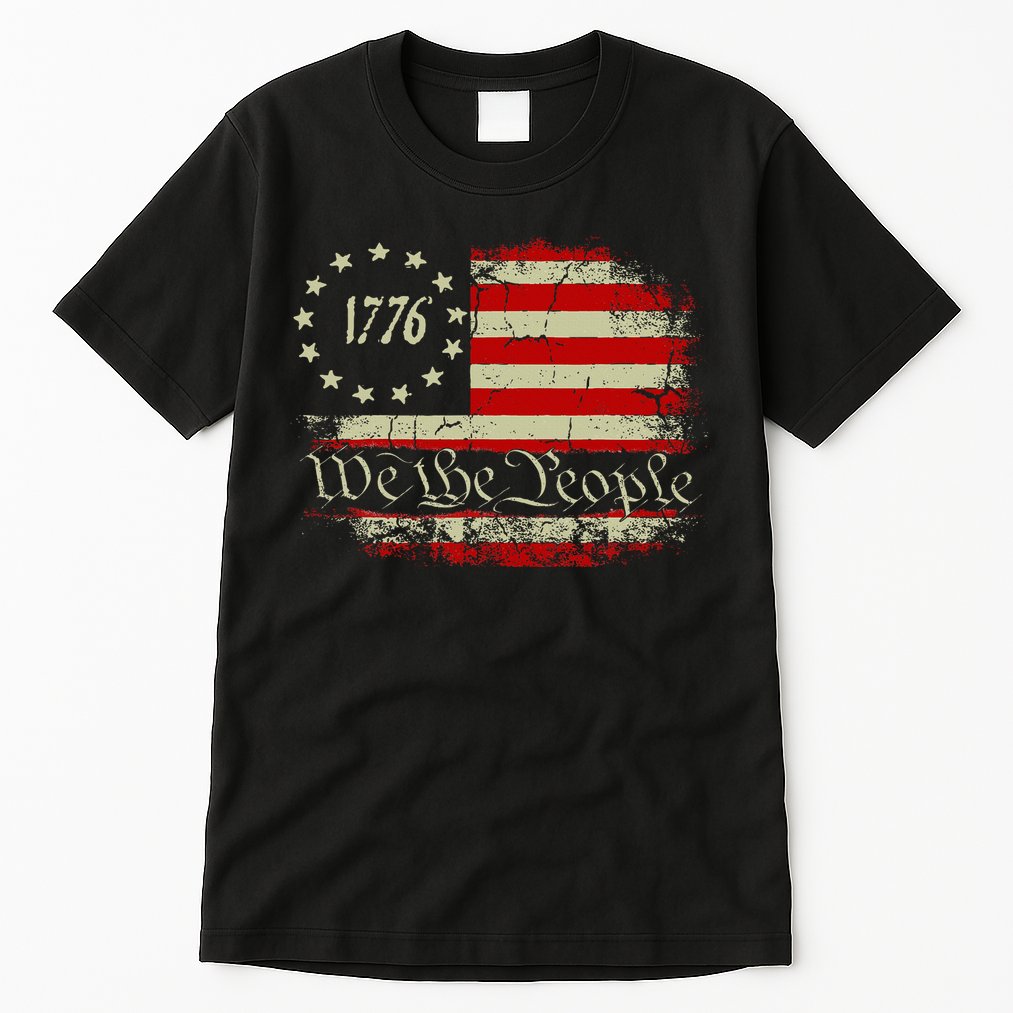 4th Of July Usa Flag American Tall T-Shirt