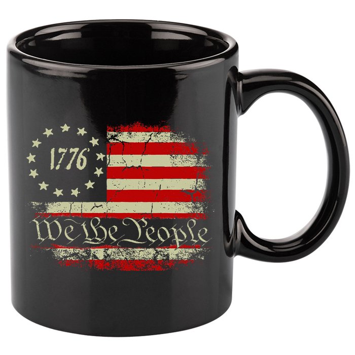 4th Of July Usa Flag American 11oz C Handle Ceramic Mug