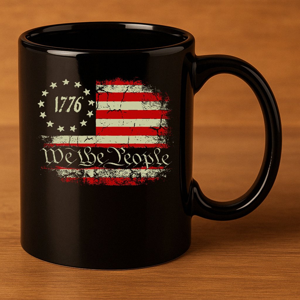 4th Of July Usa Flag American 11oz C Handle Ceramic Mug