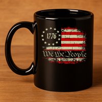4th Of July Usa Flag American 11oz C Handle Ceramic Mug