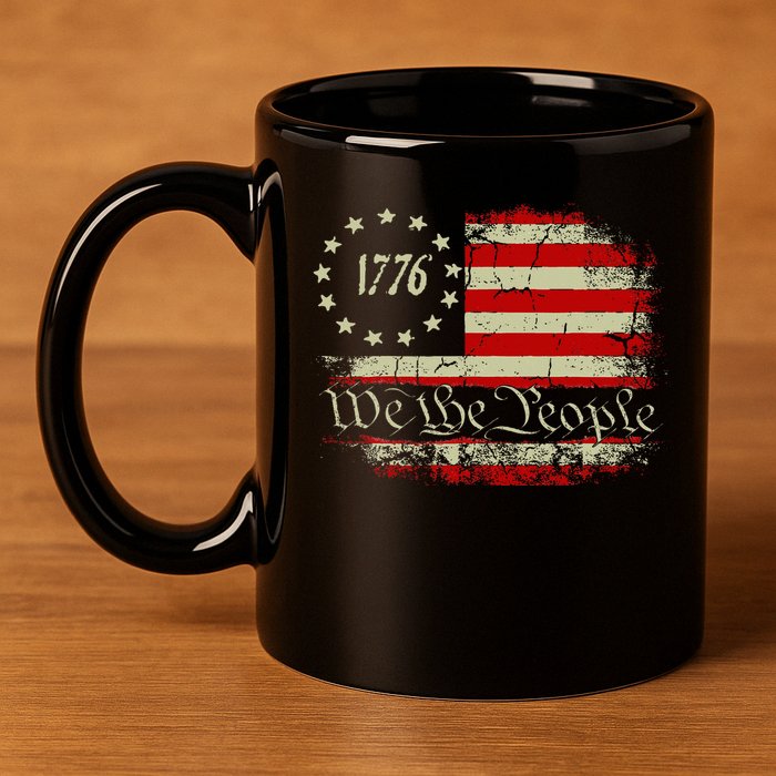 4th Of July Usa Flag American 11oz C Handle Ceramic Mug