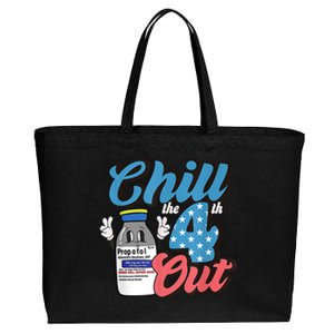 4th Of July ICU Nurse Chill Out Propofol Sedation Squad CCU Cotton Canvas Jumbo Tote