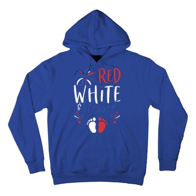 4th Of July Pregnancy Dress Cute Patriotic Reveal Gift Hoodie