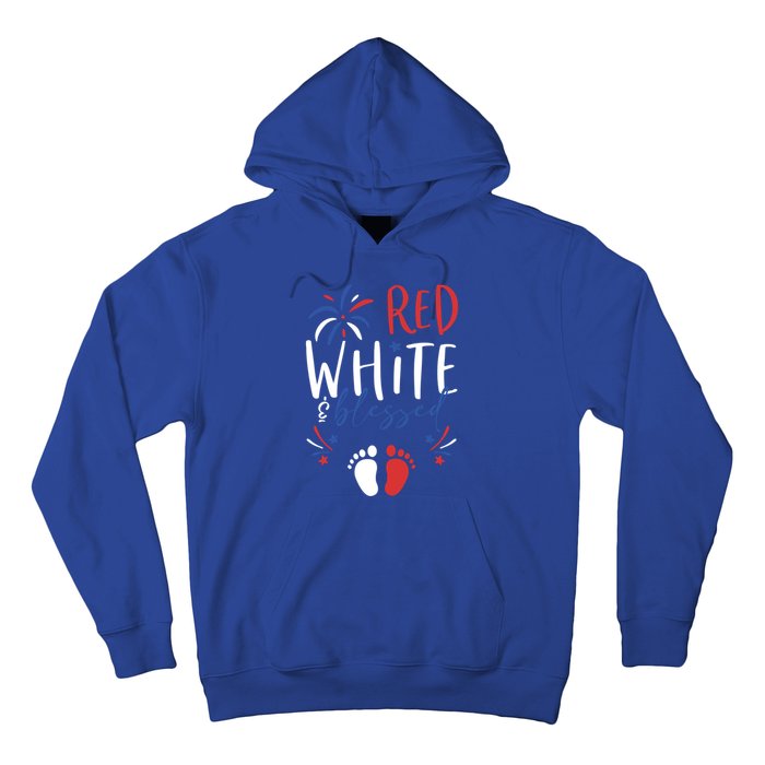 4th Of July Pregnancy Dress Cute Patriotic Reveal Gift Hoodie