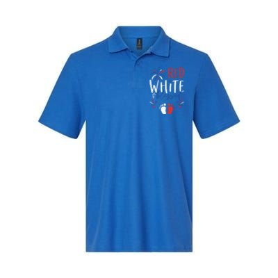 4th Of July Pregnancy Dress Cute Patriotic Reveal Gift Softstyle Adult Sport Polo