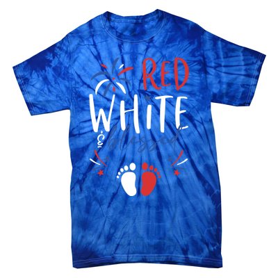 4th Of July Pregnancy Dress Cute Patriotic Reveal Gift Tie-Dye T-Shirt