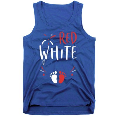 4th Of July Pregnancy Dress Cute Patriotic Reveal Gift Tank Top