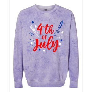 4th Of July Independence Day Celebration Colorblast Crewneck Sweatshirt