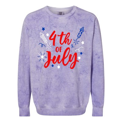 4th Of July Independence Day Celebration Colorblast Crewneck Sweatshirt