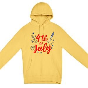 4th Of July Independence Day Celebration Premium Pullover Hoodie