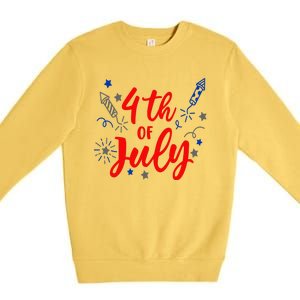 4th Of July Independence Day Celebration Premium Crewneck Sweatshirt