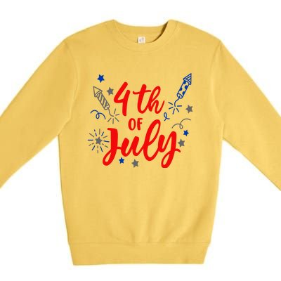 4th Of July Independence Day Celebration Premium Crewneck Sweatshirt