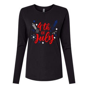 4th Of July Independence Day Celebration Womens Cotton Relaxed Long Sleeve T-Shirt