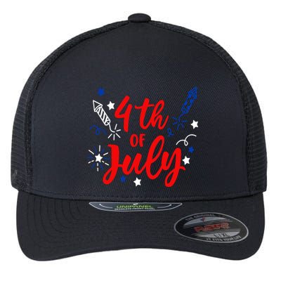 4th Of July Independence Day Celebration Flexfit Unipanel Trucker Cap