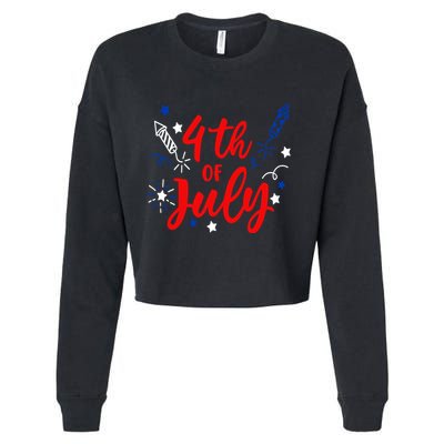 4th Of July Independence Day Celebration Cropped Pullover Crew
