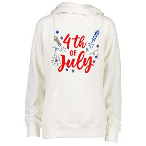 4th Of July Independence Day Celebration Womens Funnel Neck Pullover Hood